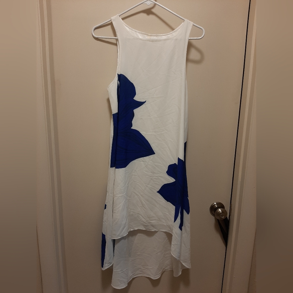 Lined white floral dress